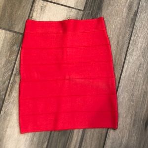 Bebe pink bandage mini skirt